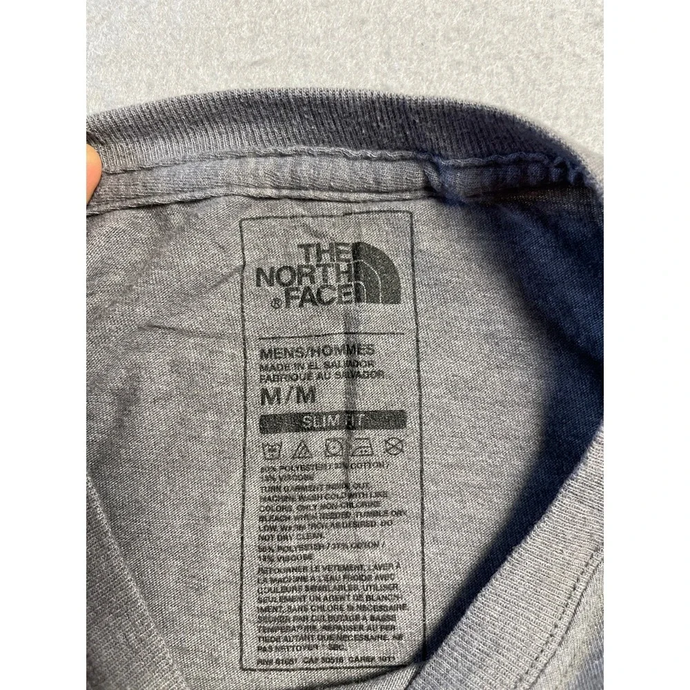 The North Face T-Shirt Poly Cotton Viscose Gray Medium Mens